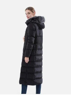 Obosoyo Hooded ThickLong Down Puffer Parka Coat Maxi Black Women’s XXL